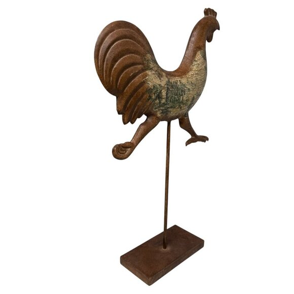 Rustic Rooster Decor XLarge 23"  French Country Metal Toile Kitchen Weathervane - Picture 6 of 13
